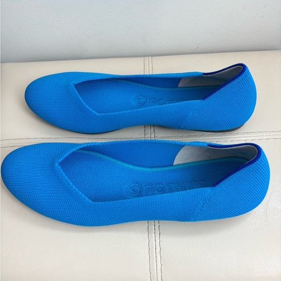 Rothy's The Flat Peacock Blue Retired Color Size 8.5 - Picture 6 of 9